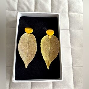 Plateria Ramirez Threaded leaf Earrings